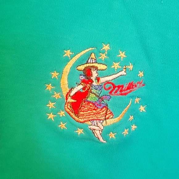Miller Brewing teal green polo. L Color in close up is true. All cotton - Picture 2 of 2